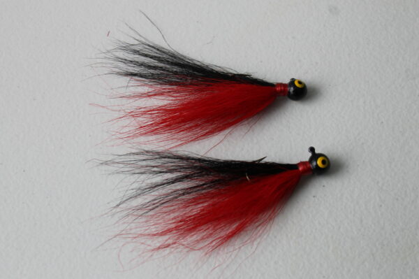 Bucktail Jigs- Red and Black 1/4 oz