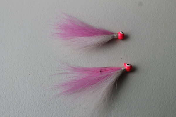 Bucktail Jigs- Pink and White, 1/4 oz