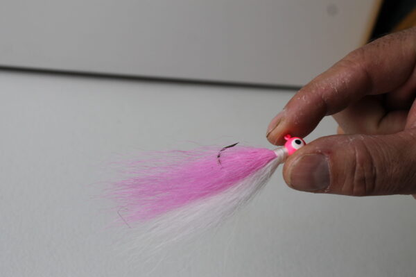 Bucktail Jigs- Pink and White, 1/4 oz - Image 3