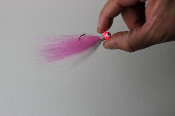 Bucktail Jigs- Pink and White, 1/4 oz - Image 2