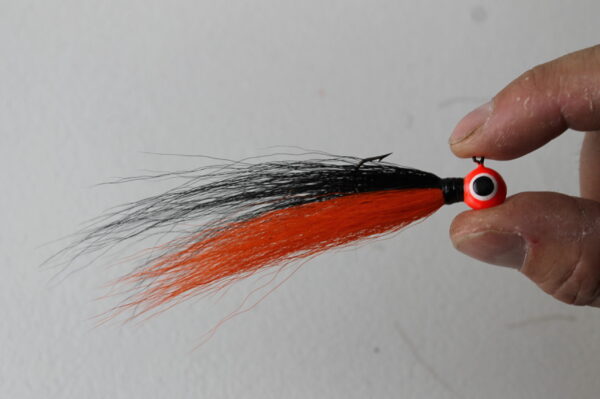 Bucktail Jigs- Orange and Black, 1/4 oz - Image 2