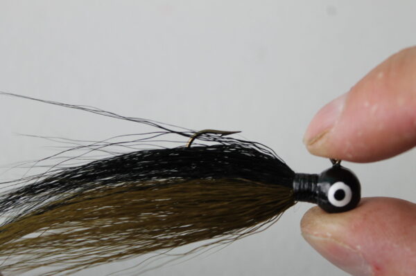 Bucktail Jigs- Olive Green and Black, 1/4 oz - Image 4