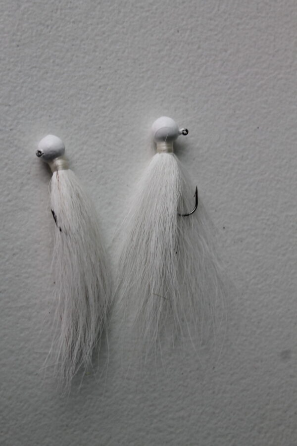 Bucktail Jigs- White, 1/4 oz