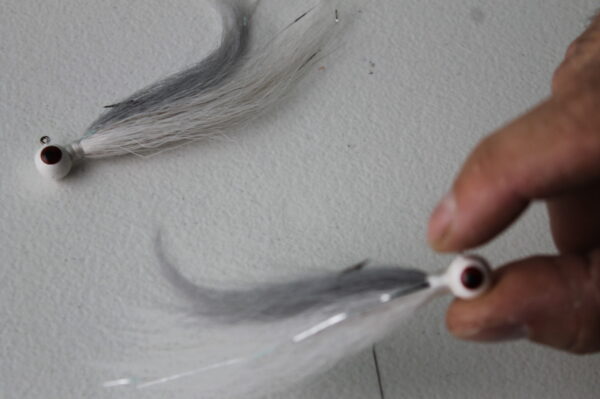 Bucktail Jigs- Gray and White, 1/4 oz - Image 4