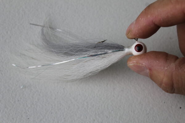 Bucktail Jigs- Gray and White, 1/4 oz - Image 2