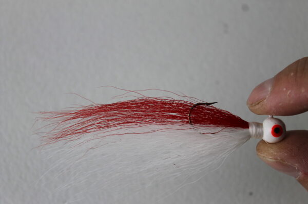 Bucktail Jigs- Red and White, 1/4 oz - Image 2