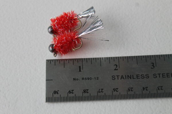 Crappie/Panfish Jig- Red and Silver, 1/16 oz